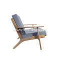 Hans Wegner Fabric Plank 3-seat Chair